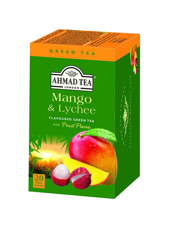 Herbata AHMAD zielona mango & lychee, 20 szt, koperta aluminiowa