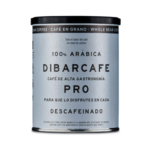 kawa DIBAR Pro Descafeinado, 250g, ziarno, bezkofeinowa, puszka